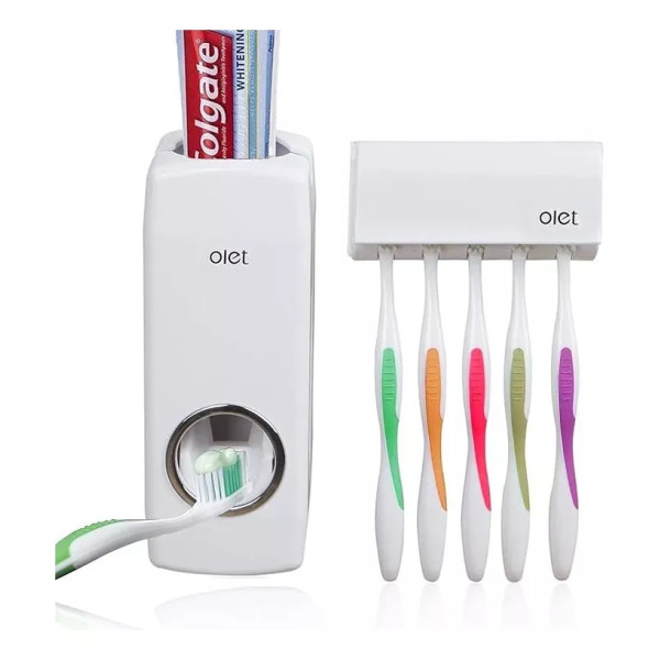 Dispensador De Pasta Dental Y Soporte Para 4cepillos