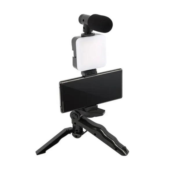 Trípode con micrófono para cámara ( Vlogging kit )